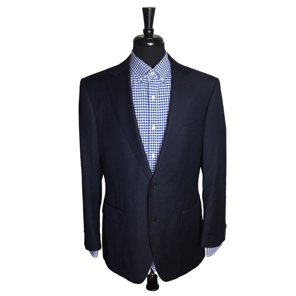Suitsupply Surgeon Cuffs Blue Stripe Wool Mens EU 52R/ US 42R Sport Coat Blazer